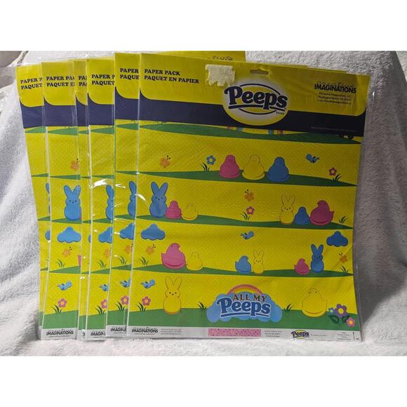 Other - (Lot of 6) New Creative Imaginations Peeps Paper Pack 6 Pages Each 12.5" X 12"